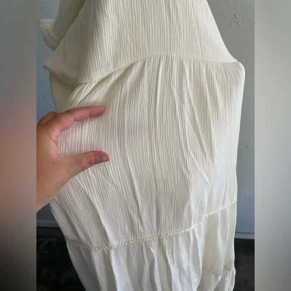 NWT LC Lauren Conrad White Maxi Bohemian Dress Size XL - Picture 6 of 9